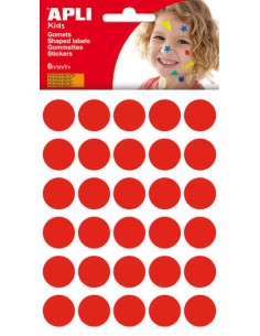 Apli Saco de 180 Adesivos Redondos Ø 20mm - Adesivo Permanente - Desenvolvimento de Habilidades e Criatividade - Ideal para Esc