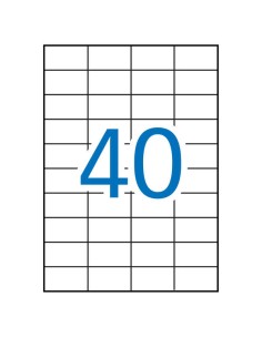 Apli Etiquetas Brancas Permanentes 52,5 x 29,7mm 500 Folhas