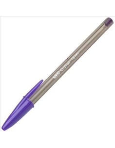 Bic Cristal Fun Caneta Esferográfica - Ponta Grossa de 1.6mm - Tinta à Base de Óleo - Cor Roxa 2