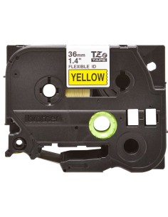 Brother TZeFX661 Fita Laminada Flexível Original de Etiquetas - Texto preto sobre fundo amarelo - Largura 36mm x 8 metros 2