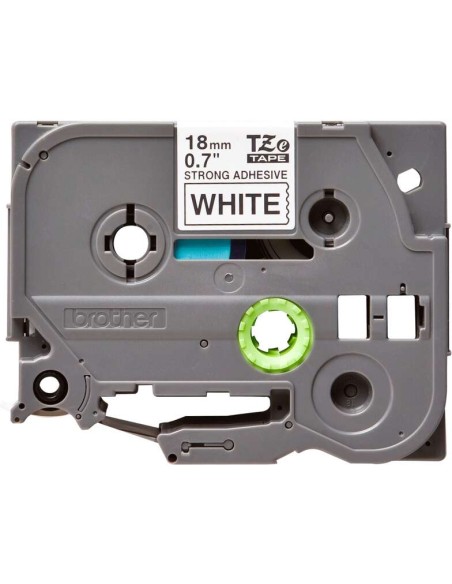 Brother TZeS241 Fita Laminada Super Adesiva Original de Etiquetas - Texto preto sobre fundo branco - Largura 18mm x 8 metros