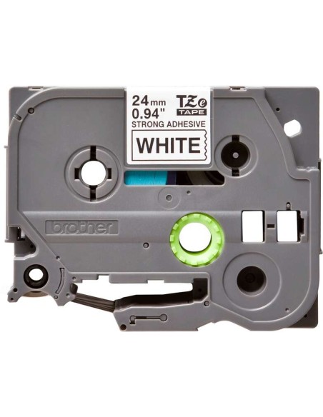 Brother TZeS251 Fita Laminada Super Adesiva Original de Etiquetas - Texto preto sobre fundo branco - Largura 24mm x 8 metros