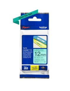 Brother TZe731 Fita Laminada Original de Etiquetas - Texto preto sobre fundo verde - Largura 12mm x 8 metros 2