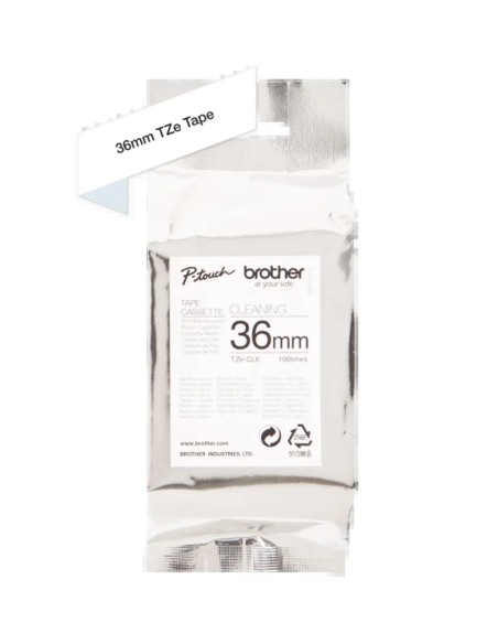 Brother TZeCL6 Fita Laminada de Limpeza Original - Largura 36mm x 100 usos