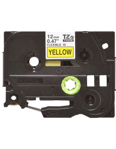 Brother TZeFX631 Fita Laminada Flexível Original de Etiquetas - Texto preto sobre fundo amarelo - Largura 12mm x 8 metros