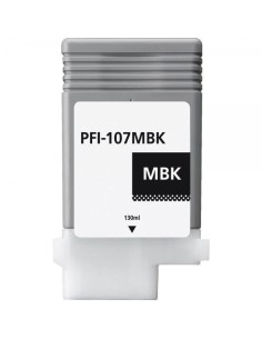 Canon PFI107 Preto Mate Cartucho de Tinta Pigmentada Genérico - Substitui PFI107MBK/6704B001