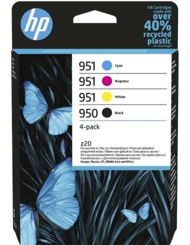 HP 950 + 951 Pacote de 4 Cartuchos de Tinta Originais - 6ZC65AE
