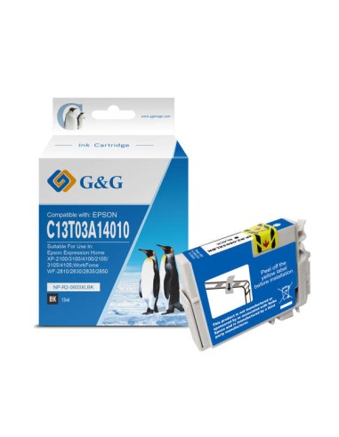 G&G Epson 603XL Preto Cartucho de Tinta Pigmentada Genérico - Substitui C13T03A14010/C13T03U14010