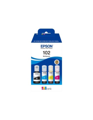 Epson 102 Pack de 4 Garrafas de Tinta Originais - C13T03R640
