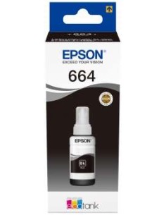 Epson T6641 Garrafa de Tinta Preta Original - C13T664140