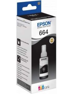 Epson T6641 Garrafa de Tinta Preta Original - C13T664140 2