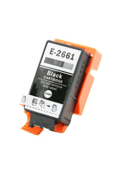 Epson T266 Preto Cartucho de Tinta Genérico - Substitui C13T26614010