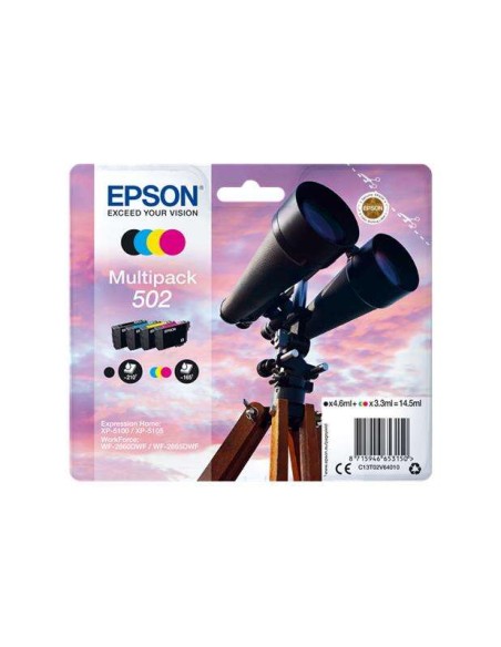 Epson 502 Pacote de 4 Cartuchos de Tinta Originais - C13T02V64010