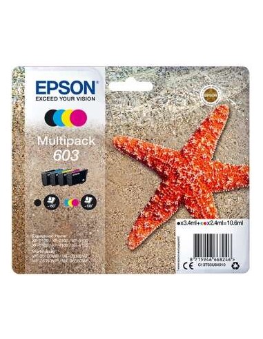 Epson 603 Pack de 4 Cartuchos de Tinta Originais - C13T03U64010