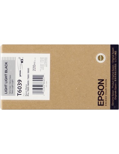 Epson T6039 Preto Light Light Cartucho de Tinta Original - C13T603900