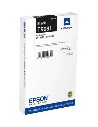 Epson T9081 Preto Cartucho de Tinta Original - C13T908140
