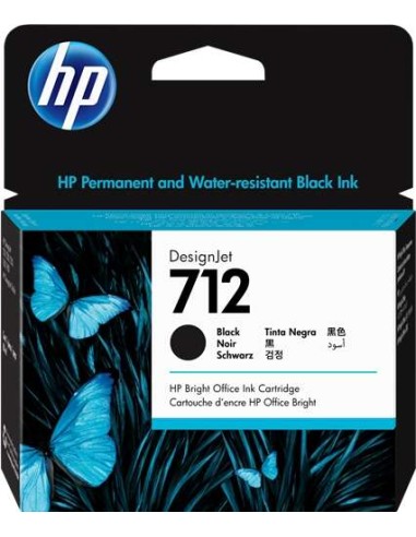 HP 712XL Preto Cartucho de Tinta Original - 3ED71A
