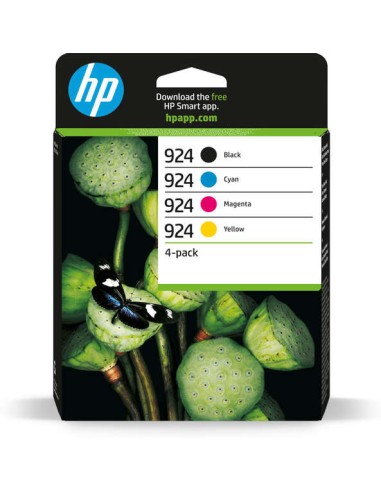 HP 924 Pacote com 4 Cartuchos de Tinta Originais - 6C3Z1NE