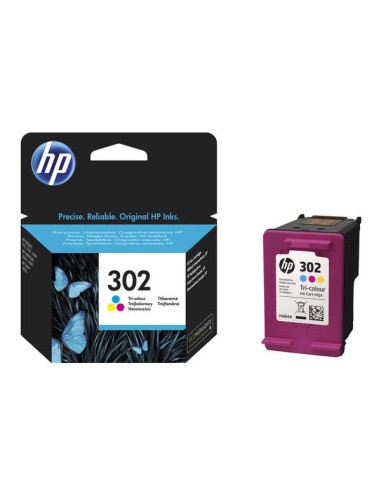 HP 302 Cartucho de Tinta Colorido Original - F6U65AE