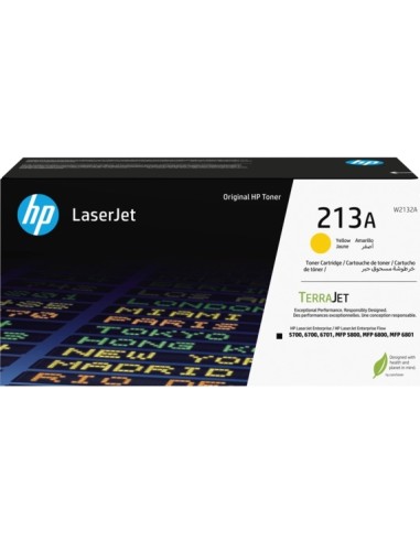 Cartucho de Toner Original HP W2132A Amarelo - 213A