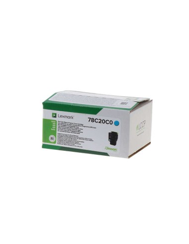 Lexmark CS421/CS521/CS622/CX421/CX522/CX622/CX625 Cartucho de Toner Original Ciano - 78C20C0