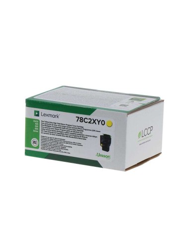Lexmark CS421/CS521/CS622/CX421/CX522/CX622/CX625 Amarelo Cartucho de Toner Original - 78C2XY0/78C2XYE