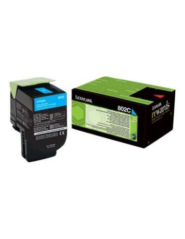 Lexmark CX310/CX410/CX510 Ciano Cartucho de Toner Original - 80C20C0/80C20CE/802C