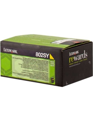 Lexmark CX310/CX410/CX510 Amarelo Cartucho de Toner Original - 80C2SY0/80C2SYE/802SY