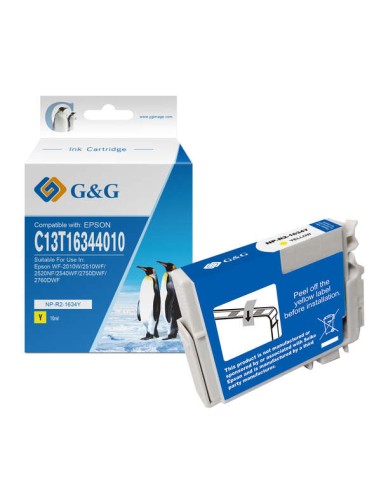 G&G Epson T1634/T1624 (16XL) Amarelo Cartucho de Tinta Genérico - Substitui C13T16344012/C13T16244012