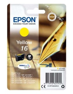 Epson T1624 Amarelo Cartucho de Tinta Original - C13T16244012