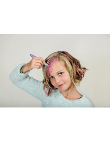 Eberhard Faber Pack de 3 Gizes Pastel para Cabelo + 1 Mini Pente - Aplicar no Cabelo Seco - Use o Pente para Dispensar a Cor - 