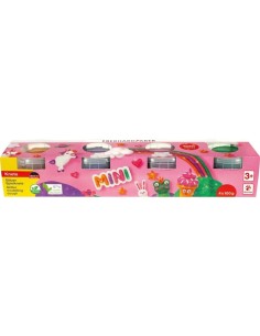 Eberhard Faber Mini Kids Pack com 4 Potes 100g de Massa de Modelar - 97% Ingredientes Naturais - Cores Brilhantes Laranja, Roxo