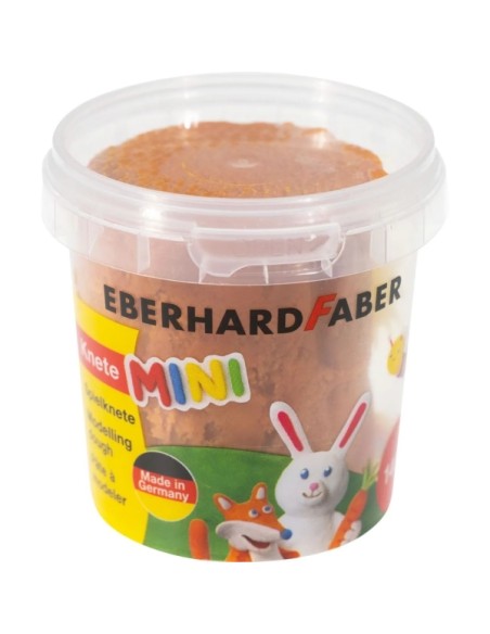 Eberhard Faber Mini Kids Pack com 4 Potes 140g de Massa de Modelar - 97% Ingredientes Naturais - Cores Laranja, Roxo, Rosa e Ve