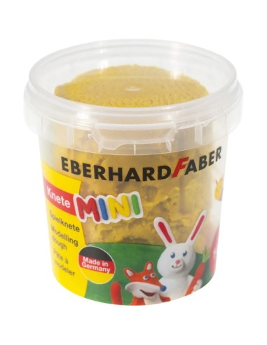 Eberhard Faber Mini Kids Pack com 4 potes de 140g de massa de modelar - 97% ingredientes naturais - cores branco, amarelo, verm