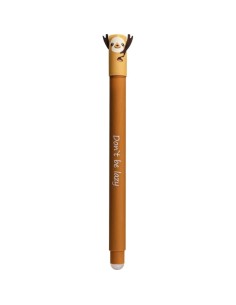 Eberhard Faber Animal Erase It! Caneta Apagável Tinta Gel Azul - Traço 0.7mm - Toque Suave - Design de Bicho-preguiça