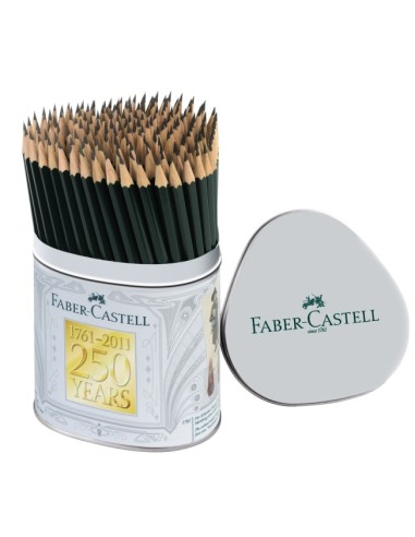 Faber-Castell Castell 9000 Lata de Metal com 144 Lápis de Grafite HB - Mina Resistente à Quebra - Ecológico