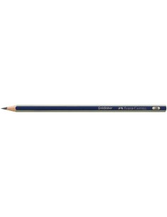 Faber-Castell Goldfaber 1221 Lápis de Grafite 2B - Alta Qualidade - Resistente à Quebra - Corpo em Azul e Listras Douradas 2