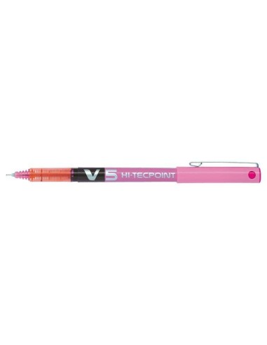 Pilot Caneta de tinta líquida V5 HI-Tecpoint Rollerball - Ponta fina de agulha 0.5mm - Traço 0.3mm - Cor Rosa