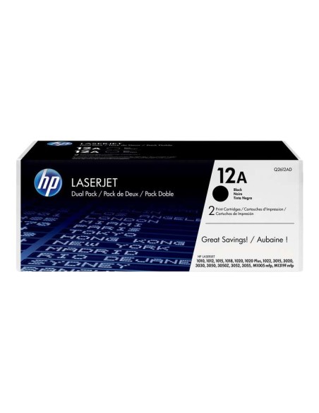 HP Q2612A Preto Pack de 2 Cartuchos de Toner Originais - 12A