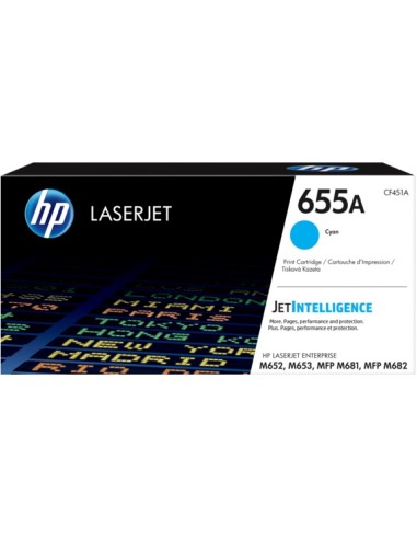 HP CF451A Ciano Cartucho de Toner Original - 655A