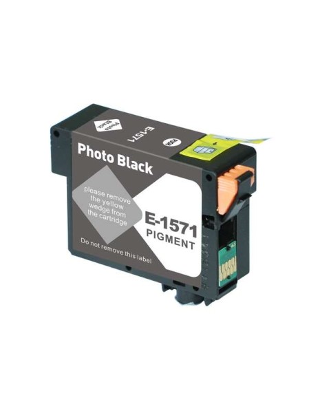 Epson T1571 Preto Foto Cartucho de Tinta Pigmentada Genérico - Substitui C13T15714010
