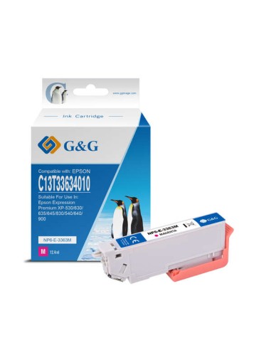 G&G Epson T3363/T3343 (33XL) Magenta Cartucho de Tinta Genérico - Substitui C13T33634012/C13T33434012