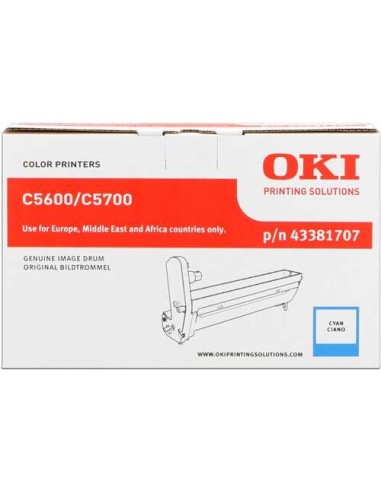 OKI C5600/C5700 Tambor de Imagem Ciano Original - 43381707 (Drum)
