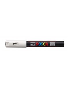 Posca PC-1M Marcador de Pintura - Ponta de Poliéster Cônica 0.7mm - Tinta à Base de Água - Resistente à Luz - Não Permanente -  2