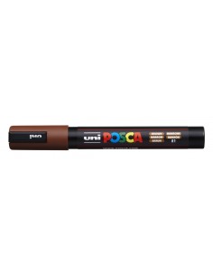 Posca PC-5M Marcador de Pintura - Ponta de Bala 1.8-2.5mm - Tinta à Base de Água - Resistente à Luz - Não Permanente - Cor Marr 2