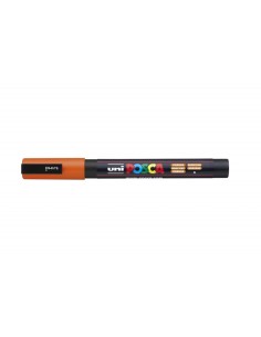 Posca PC-3M Marcador de Pintura - Ponta Cônica 0.9-1.3mm - Tinta à Base de Água - Resistente à Luz - Cor Laranja 2