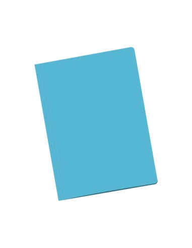 Pacote de 50 Subpastas de Cartolina Dohe - Tamanho Folio - Fenda para Fixador - Cor Azul Claro