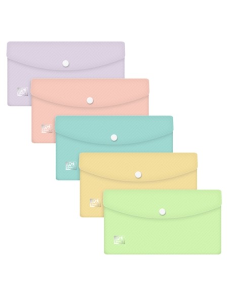 Oxford Urban DL Pasta para Documentos de Plástico Rígido Translúcido DL - Tamanho Envelope Americano - Capacidade até 40 Folhas