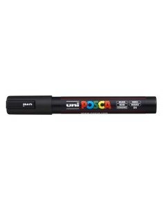 Posca PC-5M Marcador de Pintura - Ponta de Bala 1.8-2.5mm - Tinta à Base de Água - Resistente à Luz - Cor Preta 2