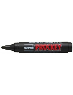 Uni-ball PM-122 Marcador de Tinta Pigmentada - Ponta de Bala 1.2-1.8mm - Ideal para Quadros de Papel - Tinta Inodora - Cor Pret